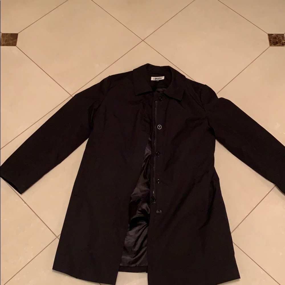 Men’s trench zip and buttoned coat